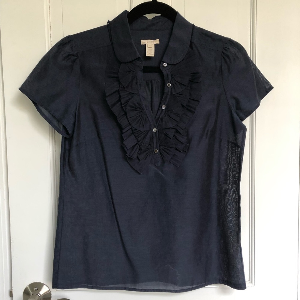 Jcrew navy blouse, size 2